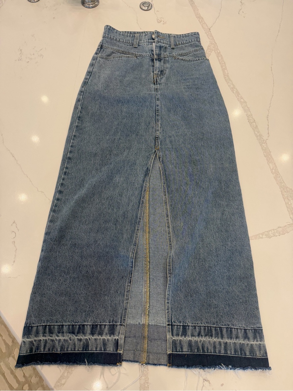 Princess Polly size 2 denim Maxi Skirt